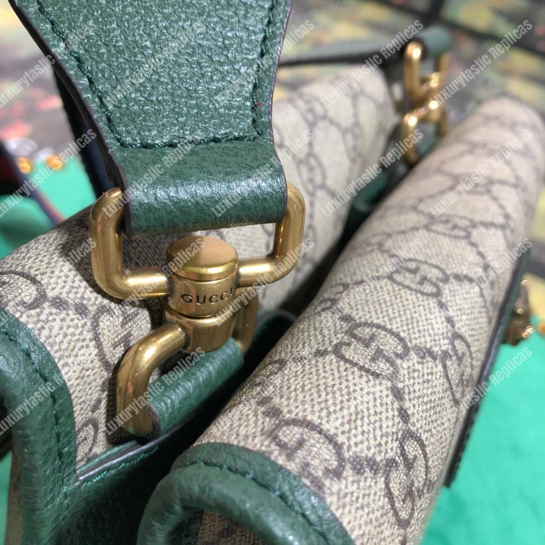 G*u*i neo vintage messenger small bag dark green trim