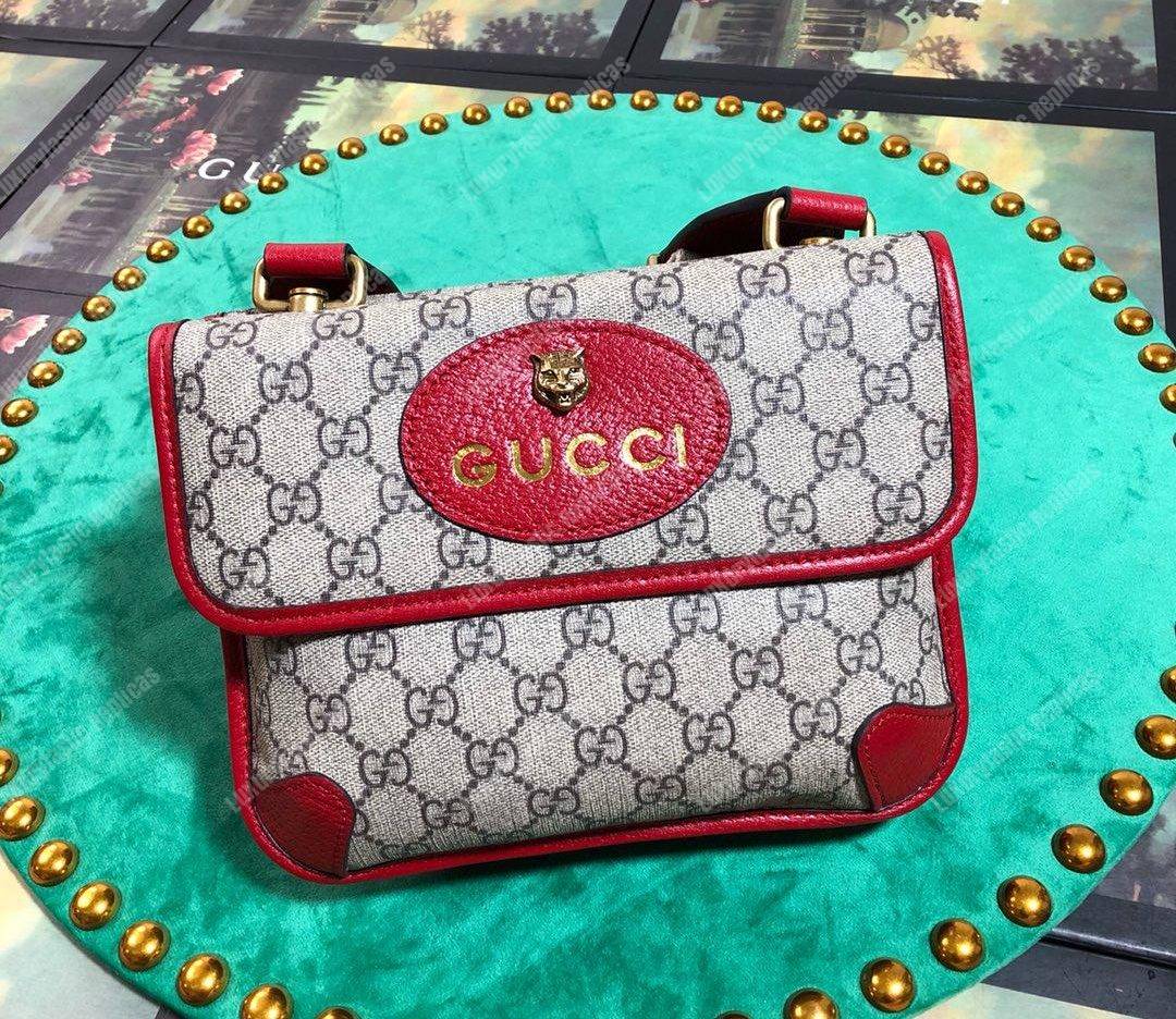 G*u*i neo vintage messenger small bag red trim