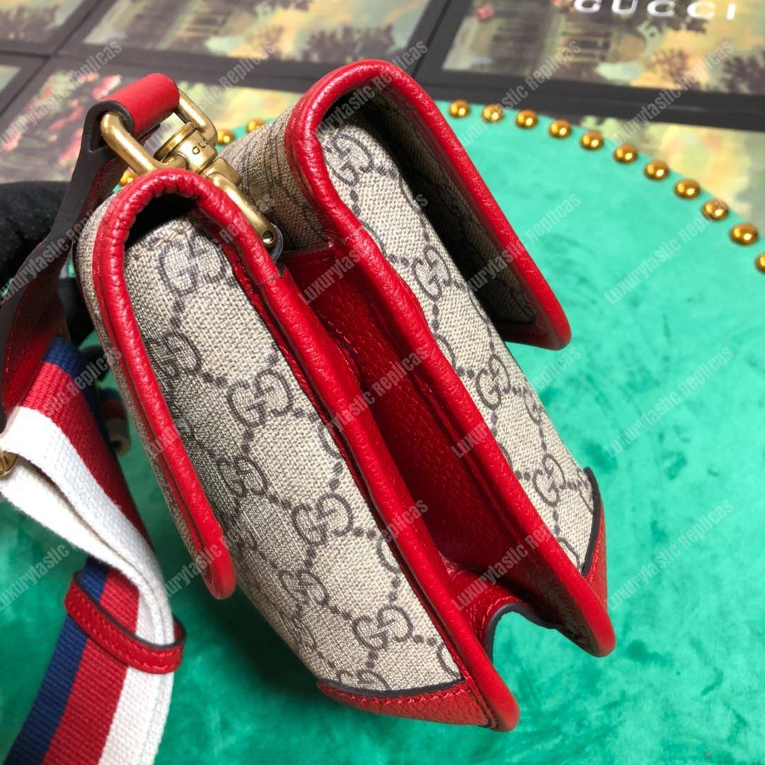 G*u*i neo vintage messenger small bag red trim