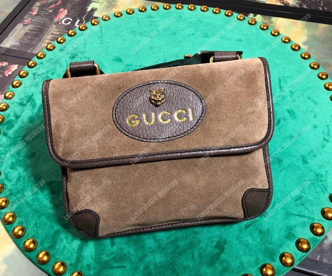 G*u*i neo vintage messenger small bag gray suede