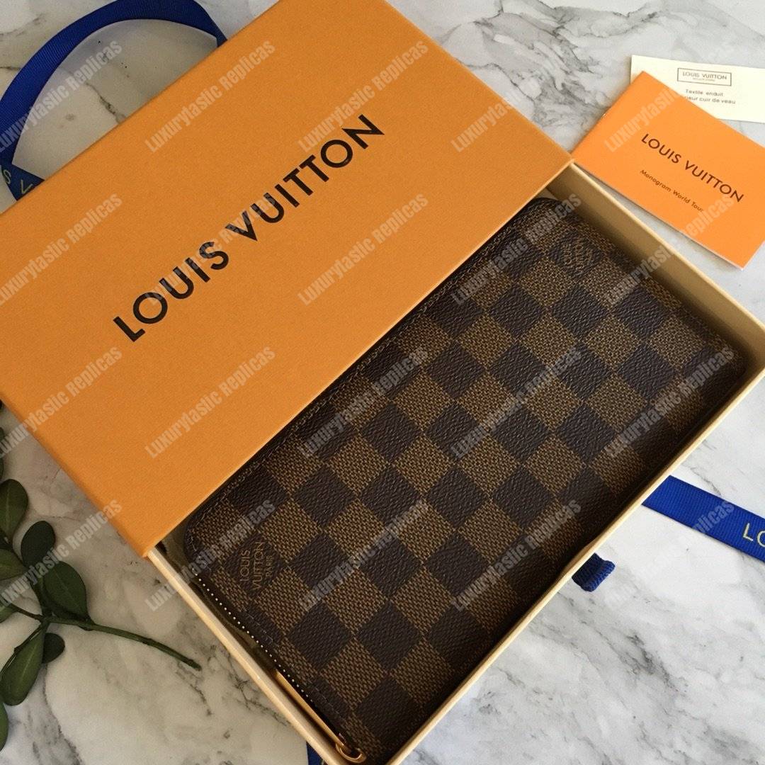 LV Zippy Wallet Damier Ebene Brown