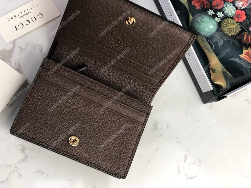 G*u*i ophidia gg card case wallet brown trim