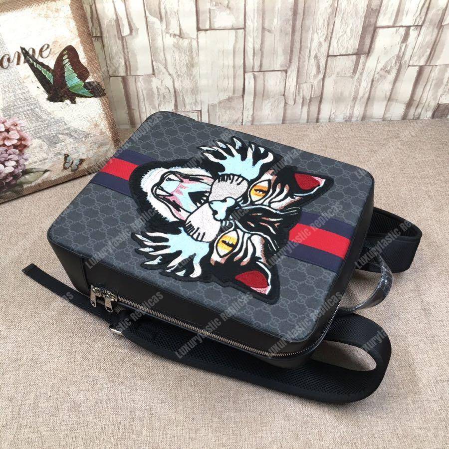 G*u*i angry cat web backpack