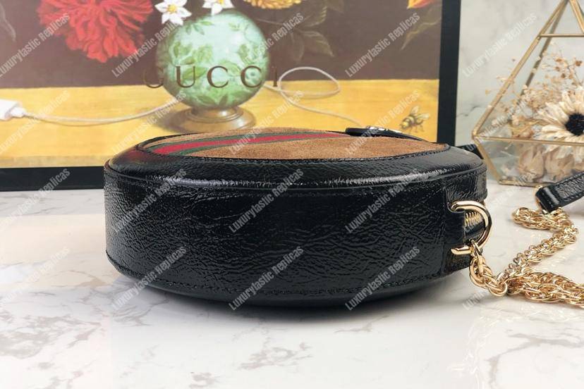 G*u*i ophidia mini round shoulder bag brown