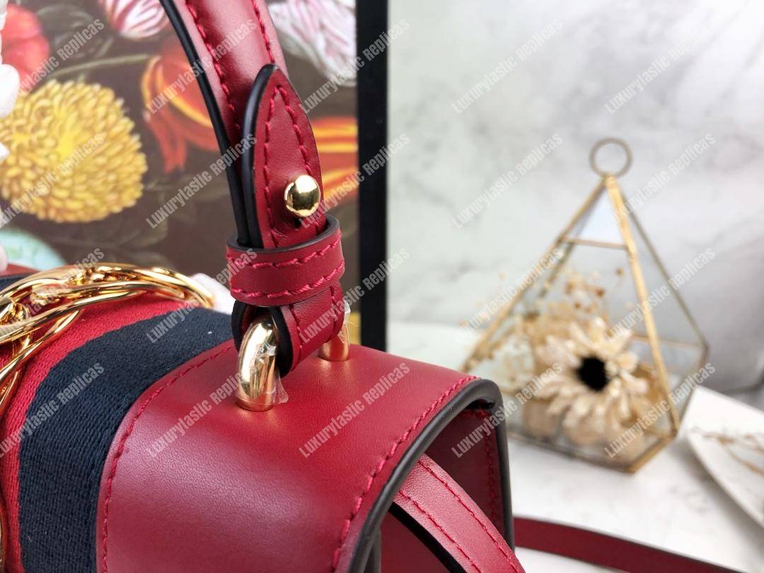 G*u*i sylvie leather mini bag hibiscus red