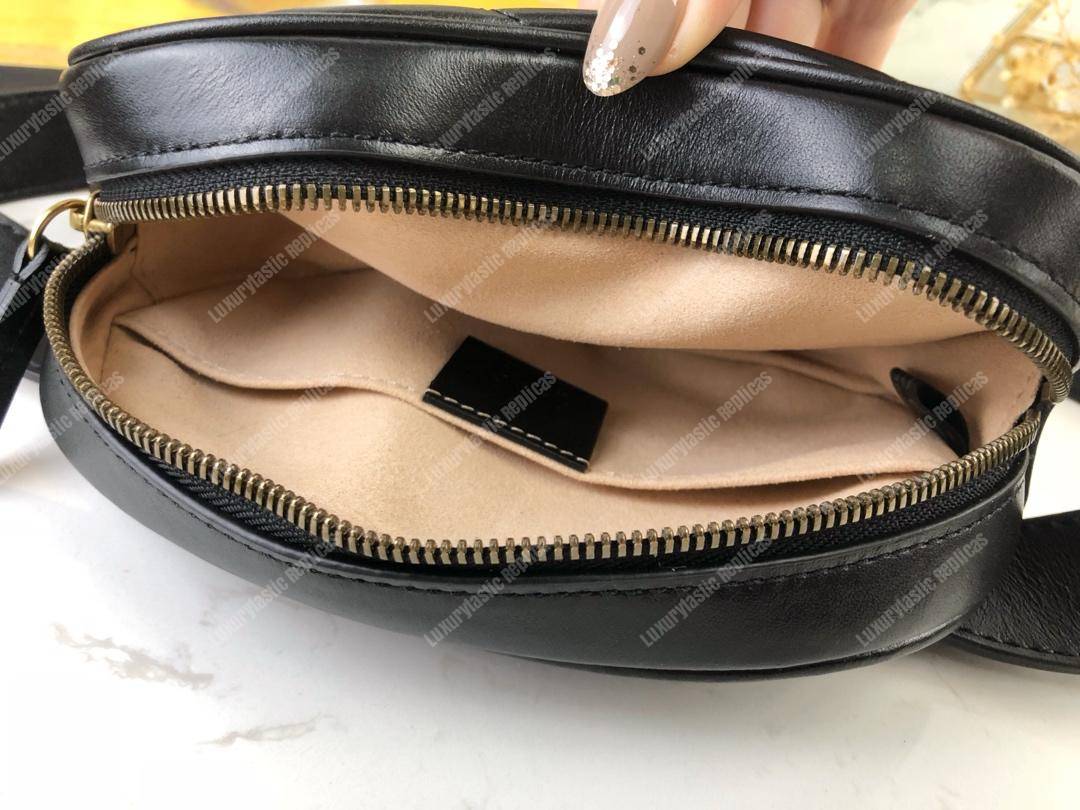 G*u*i gg marmont matelassé leather belt bag black