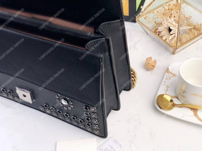G*u*i dionysus studded shoulder bag black