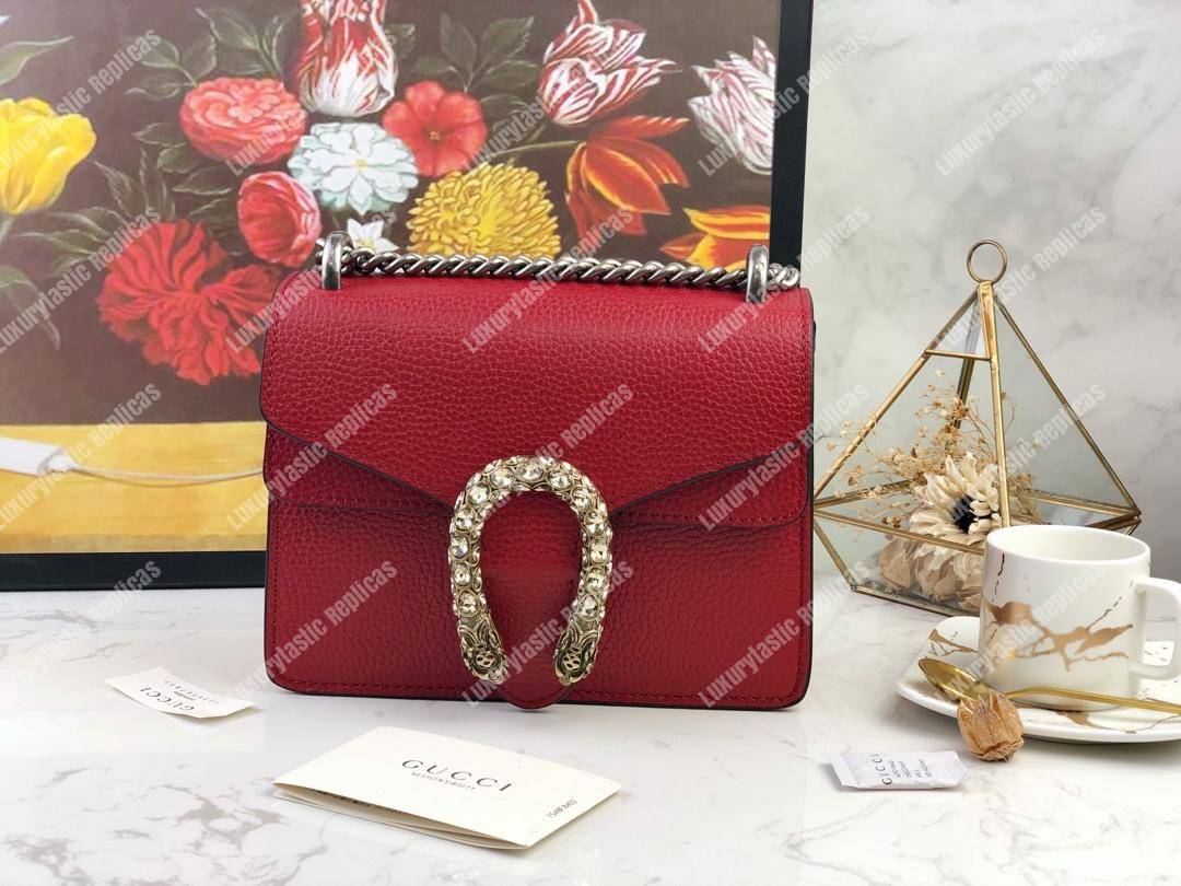 G*u*i dionysus leather mini bag hibiscus red
