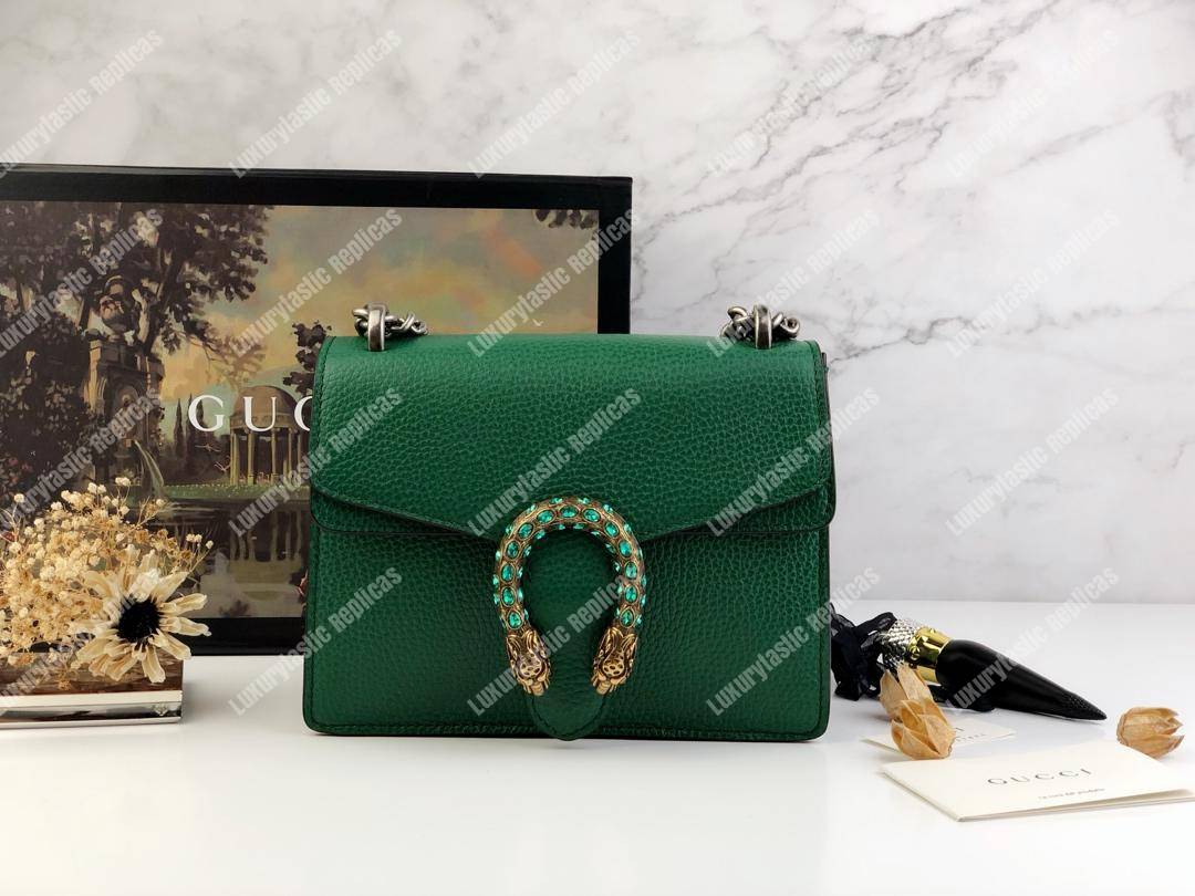 G*u*i dionysus leather mini bag green
