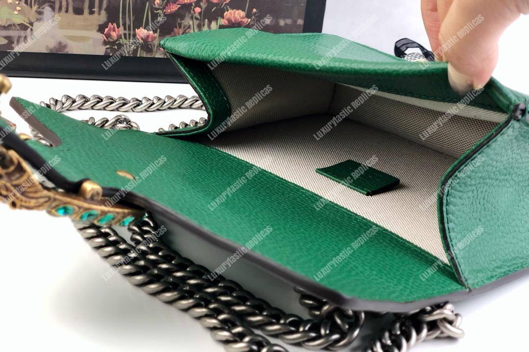 G*u*i dionysus leather mini bag green