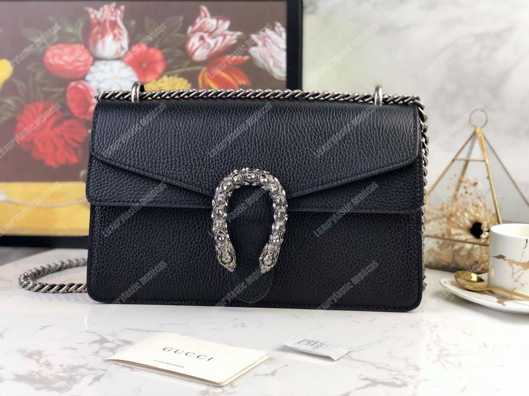 G*u*i dionysus small shoulder bag black leather