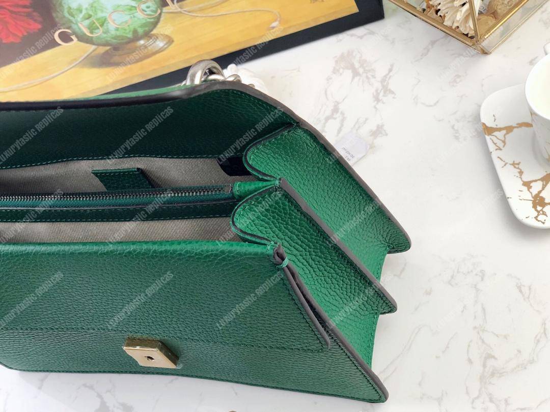 G*u*i dionysus small shoulder bag green leather