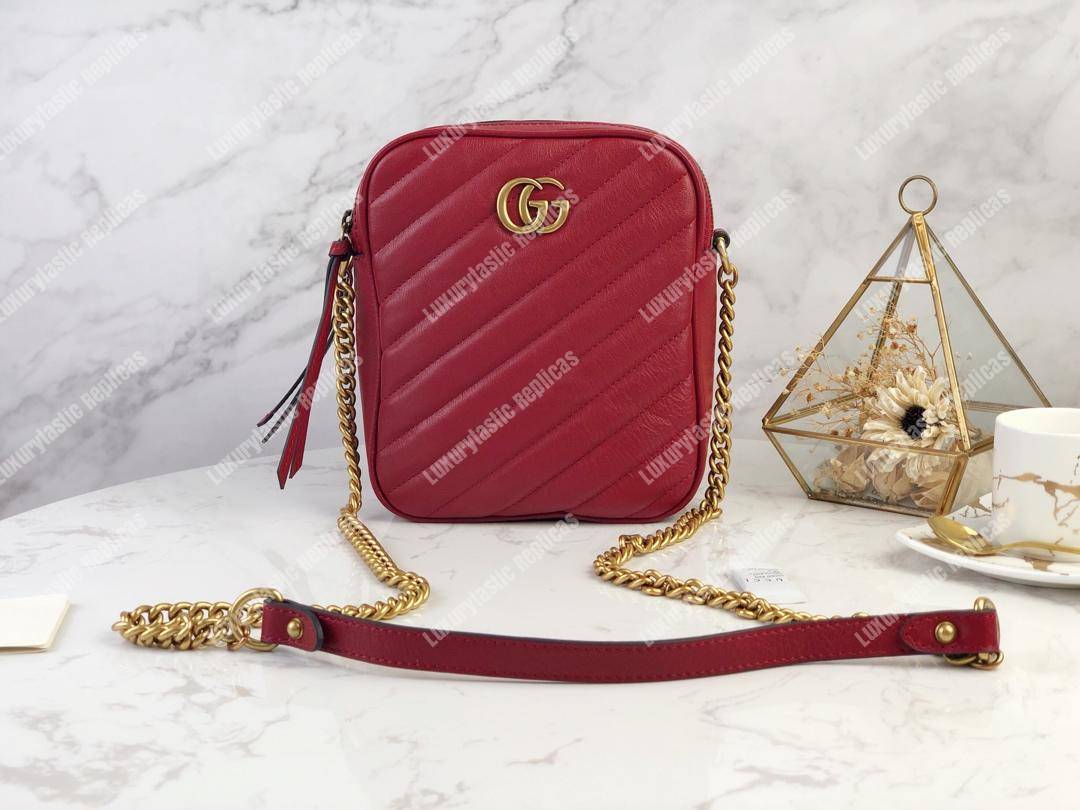 G*u*i gg marmont mini shoulder bag red