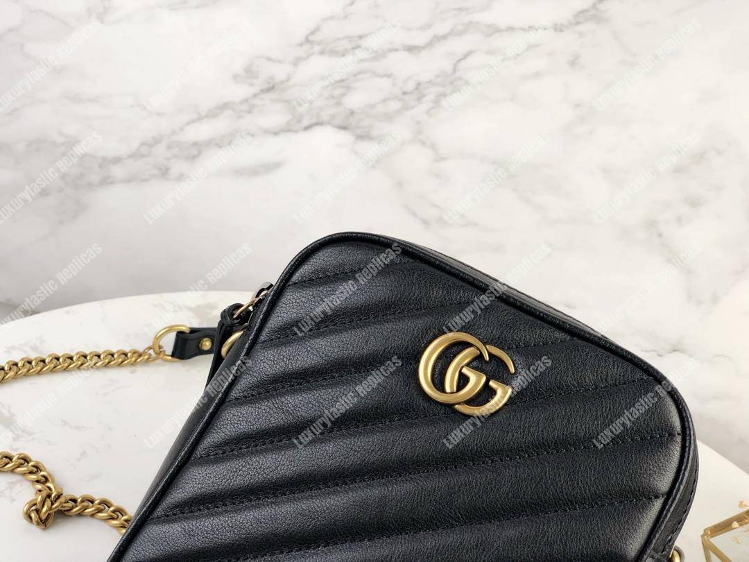 G*u*i gg marmont mini shoulder bag black