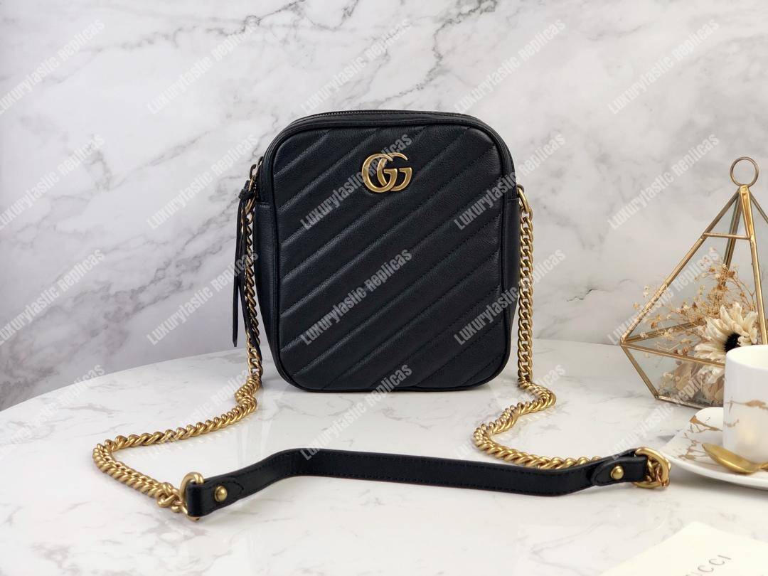 G*u*i gg marmont mini shoulder bag black