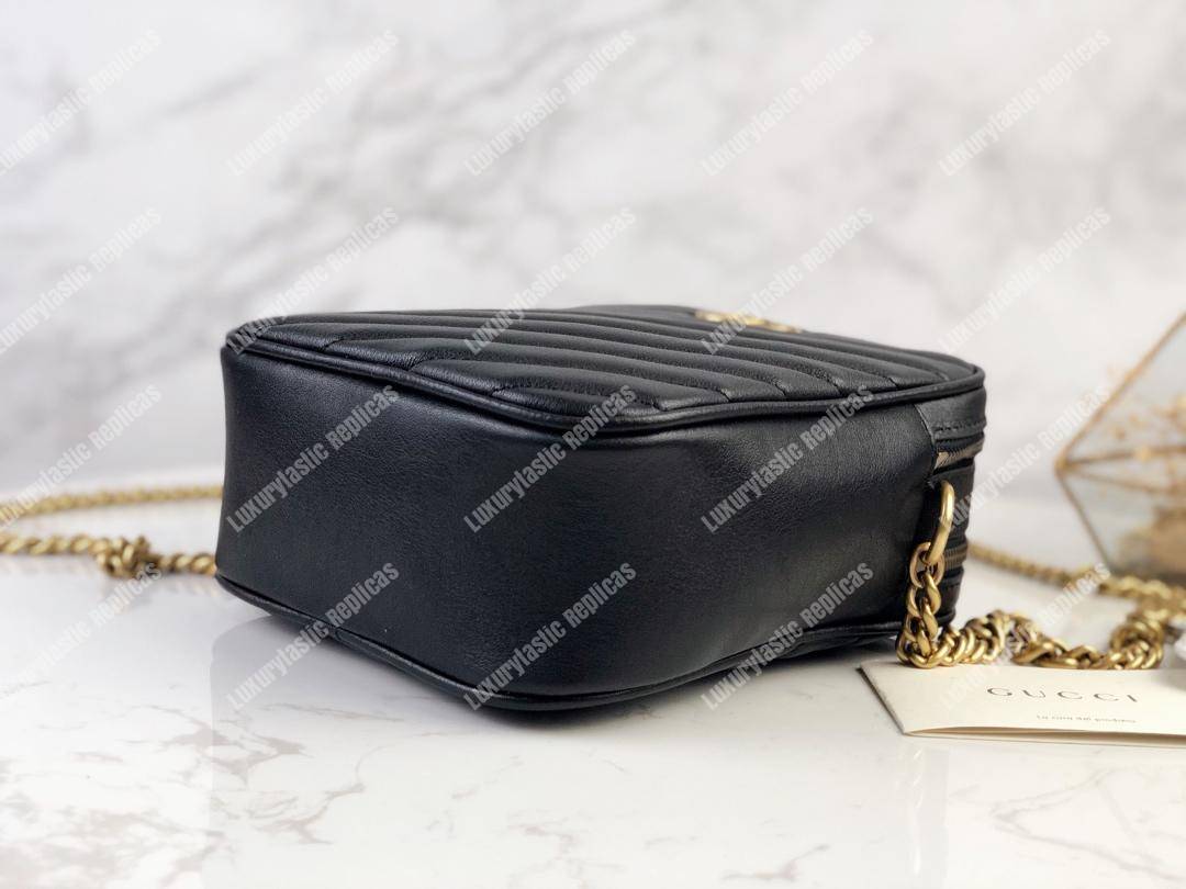 G*u*i gg marmont mini shoulder bag black