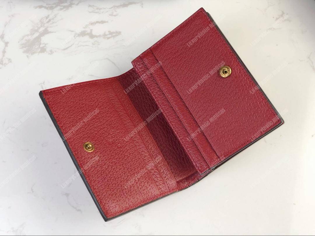 G*u*i queen margaret gg sup*e card case wallet red