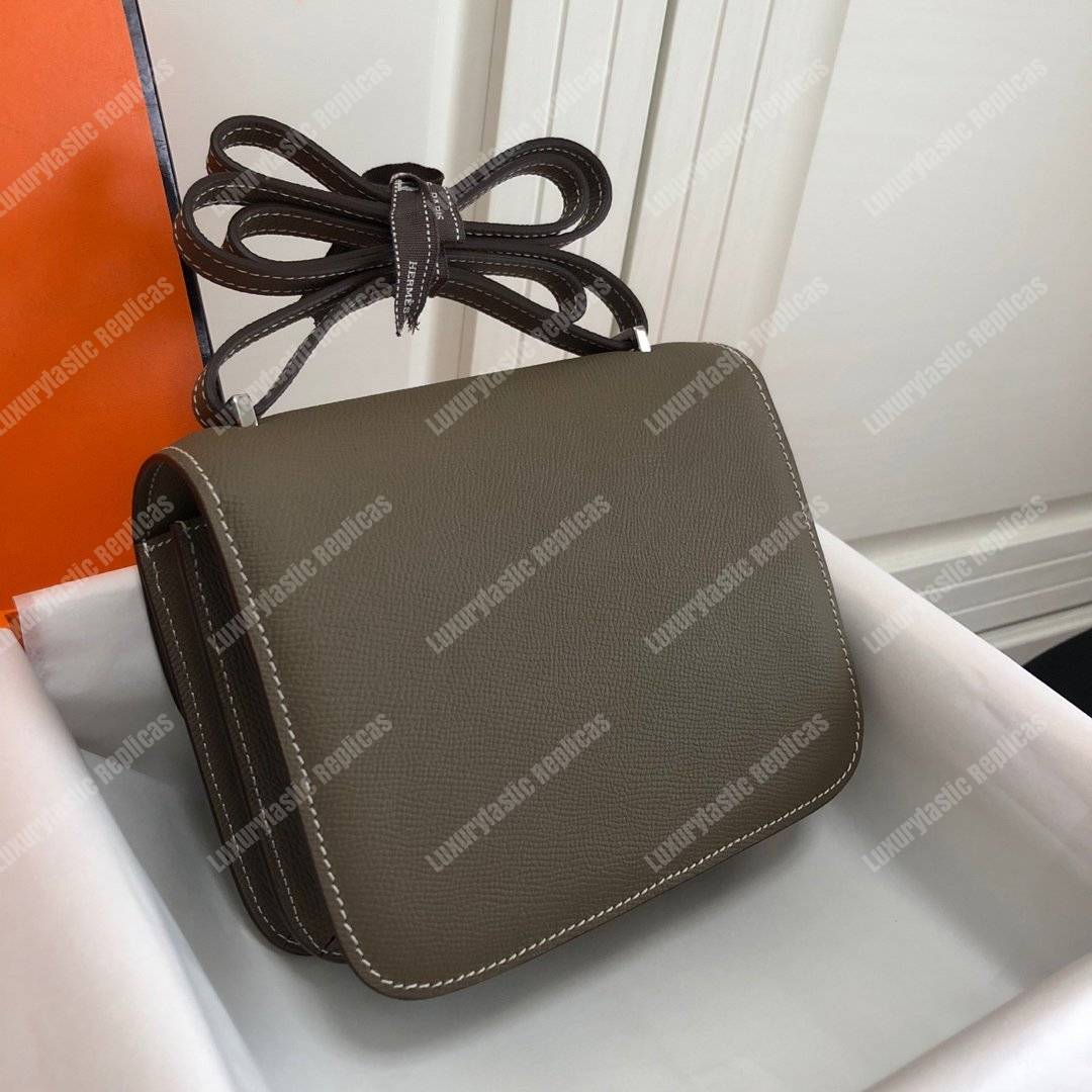 H**mes constance 18 bag epsom taupe palladium-hardware