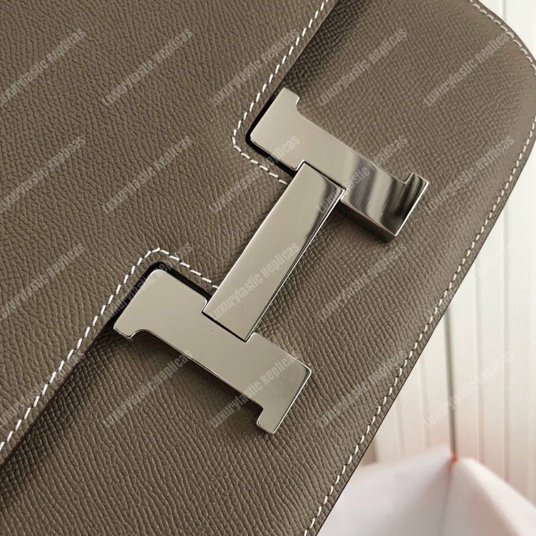 H**mes constance 18 bag epsom taupe palladium-hardware