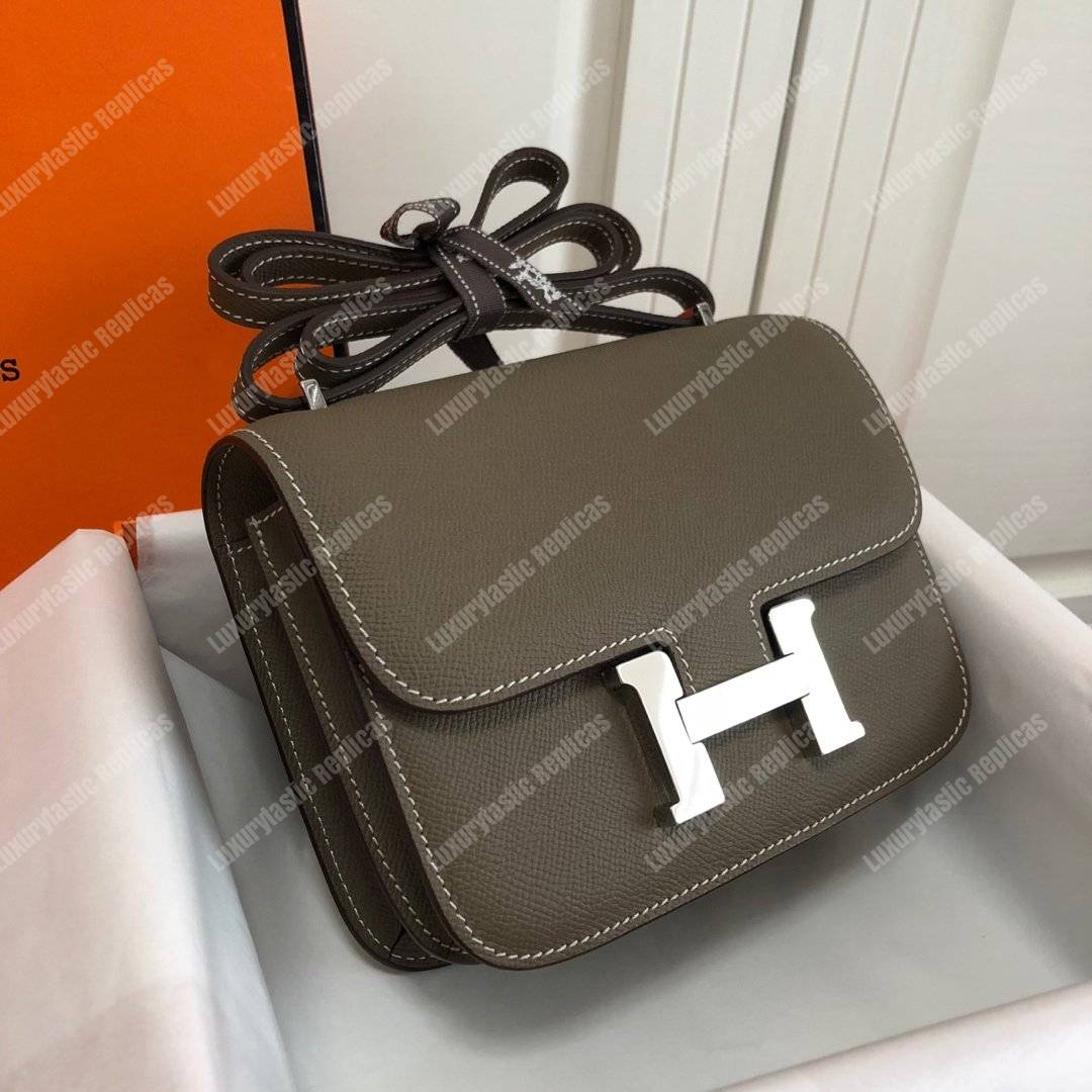 H**mes constance 18 bag epsom taupe palladium-hardware