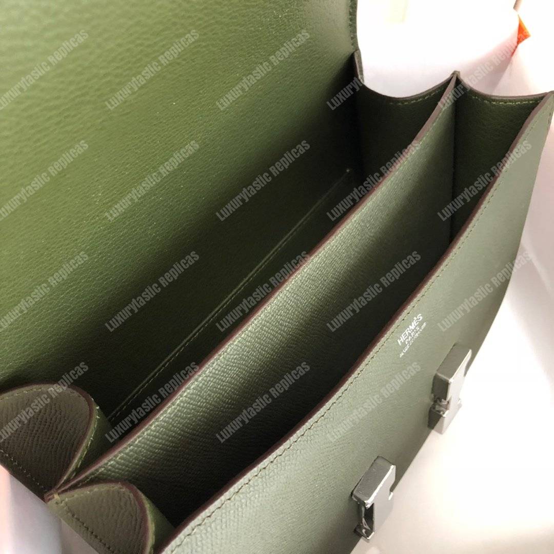 H**mes constance 18 bag epsom vert anglais palladium hardware