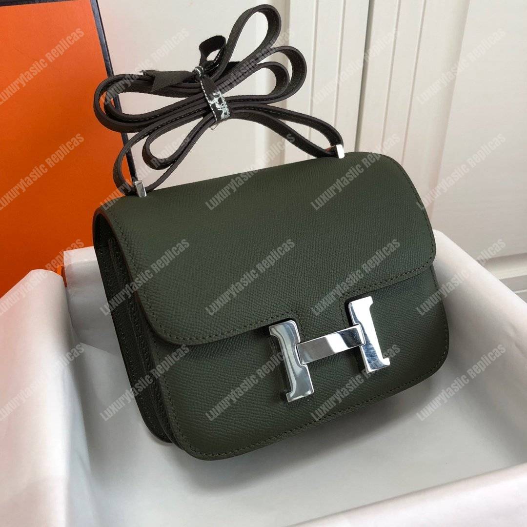 H**mes constance 18 bag epsom vert anglais palladium hardware
