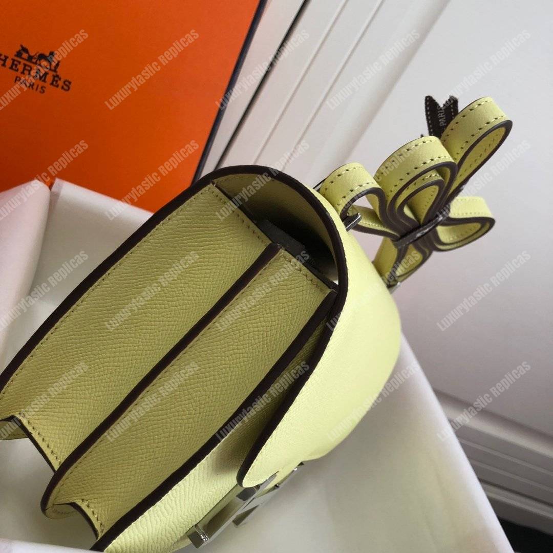 H**mes constance 18 bag epsom jaune poussin palladium hardware