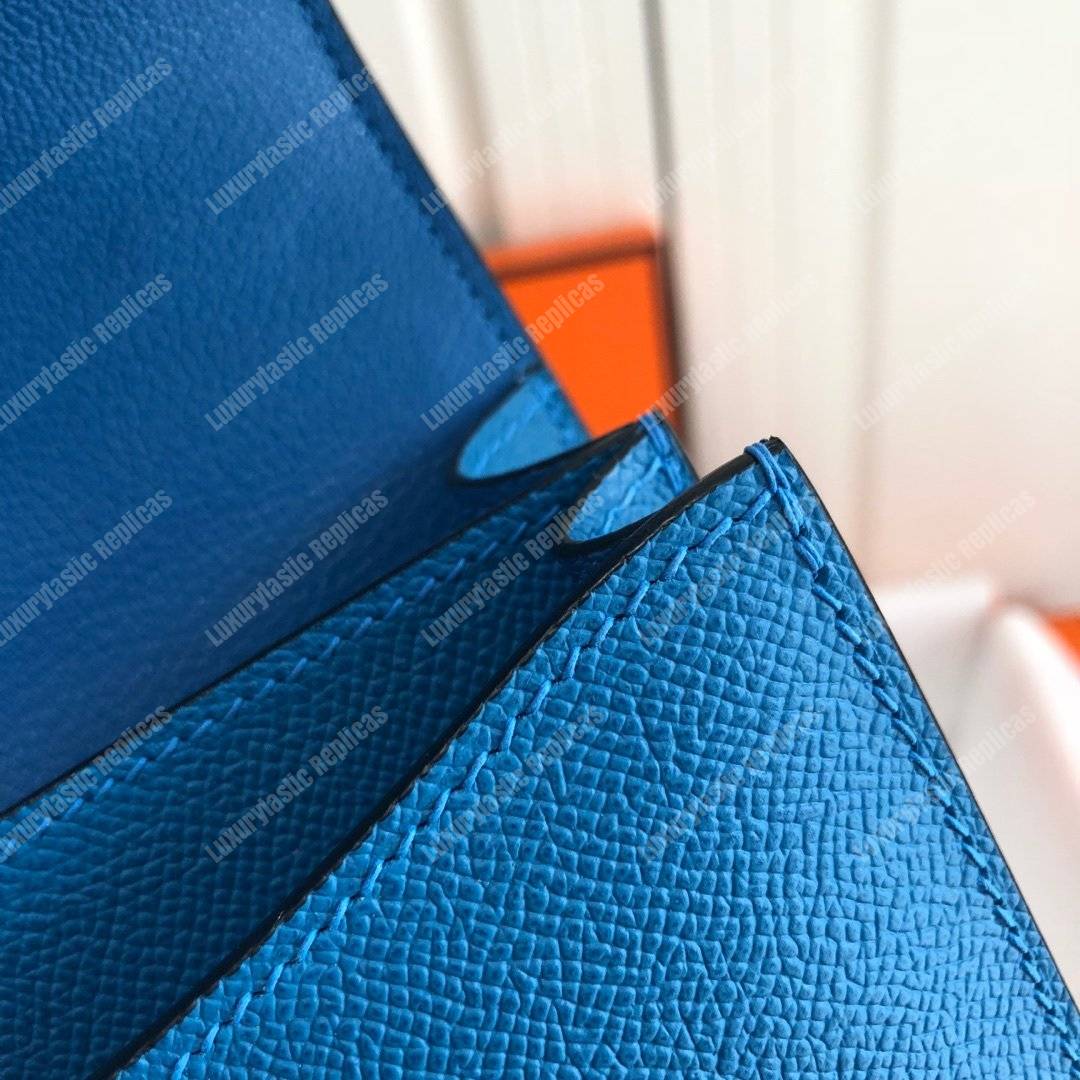 H**mes constance 24 bag epsom blue azur palladium hardware