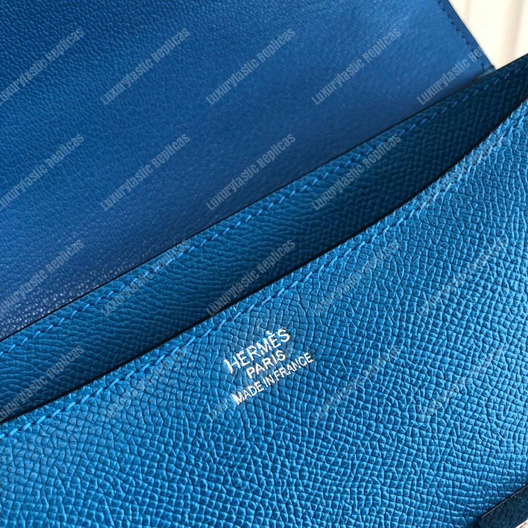 H**mes constance 24 bag epsom blue azur palladium hardware