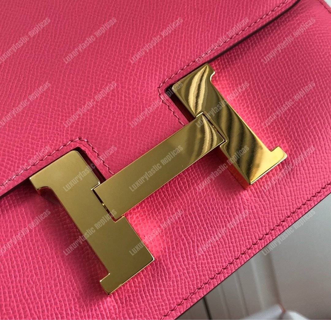 H**mes constance 24 bag epsom rose azalee gold hardware
