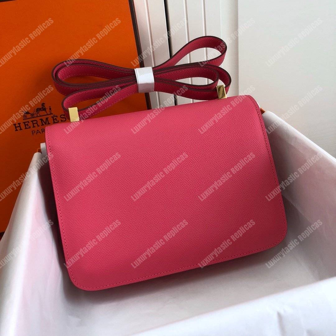 H**mes constance 24 bag epsom rose azalee gold hardware