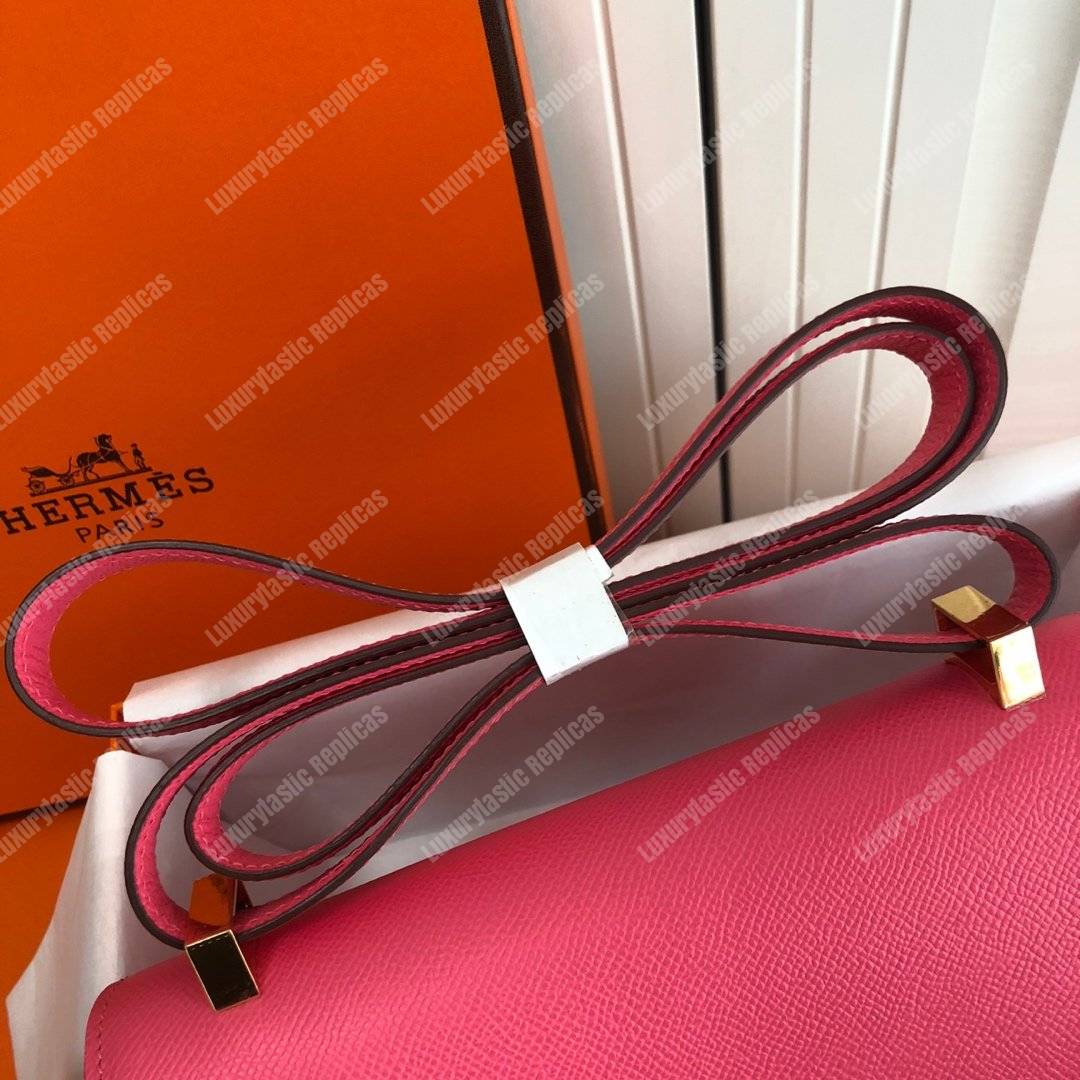 H**mes constance 24 bag epsom rose azalee gold hardware