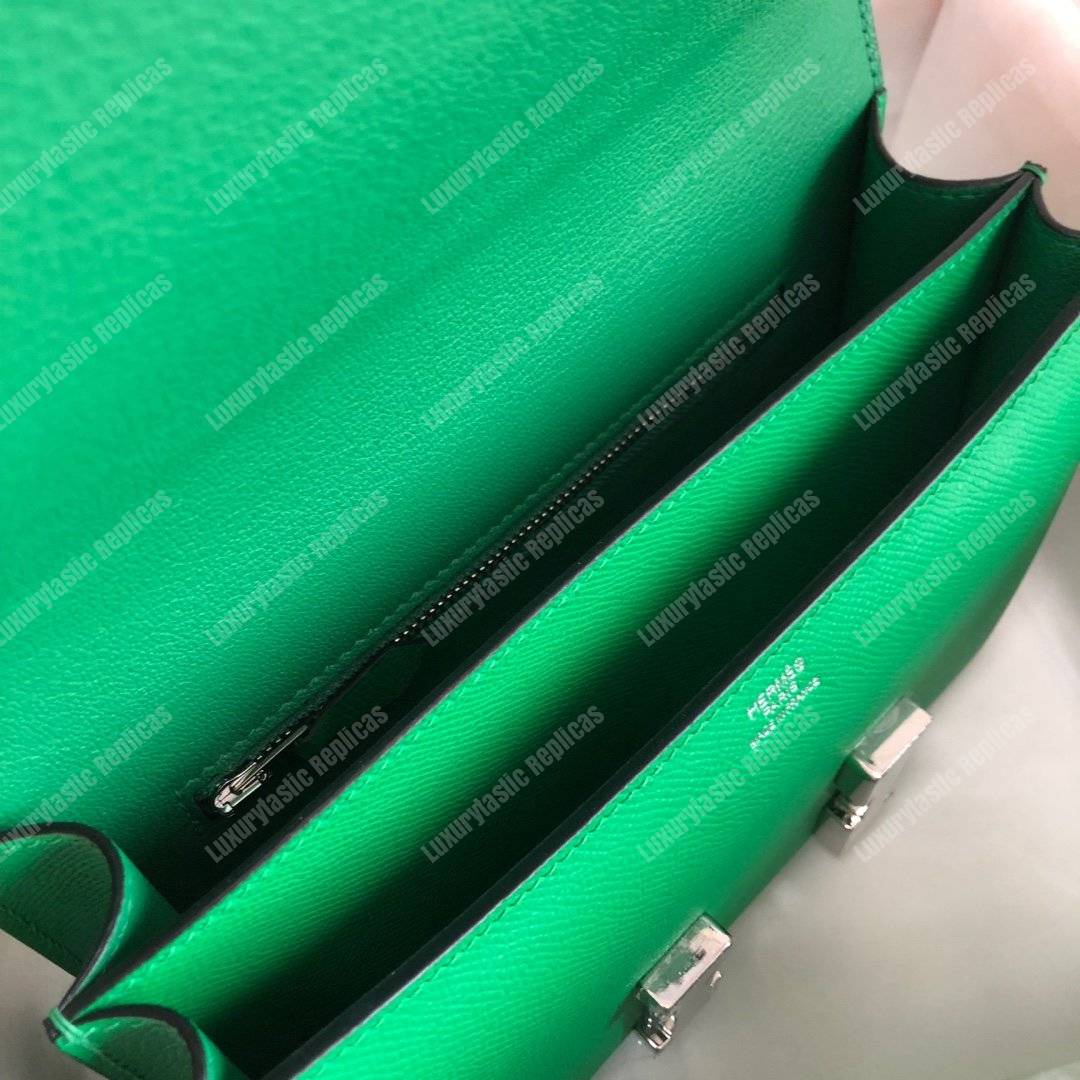H**mes constance 24 bag epsom green palladium hardware