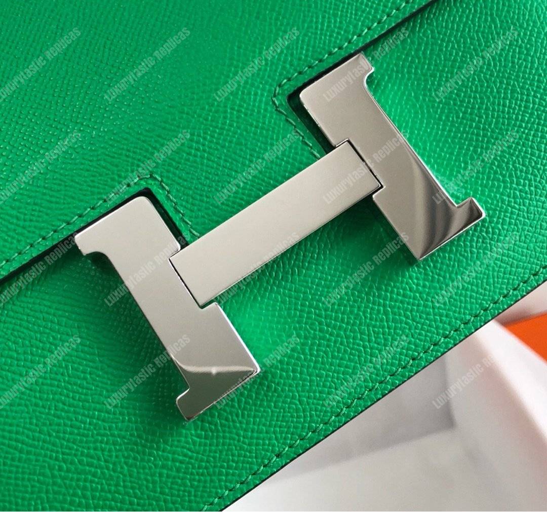 H**mes constance 24 bag epsom green palladium hardware
