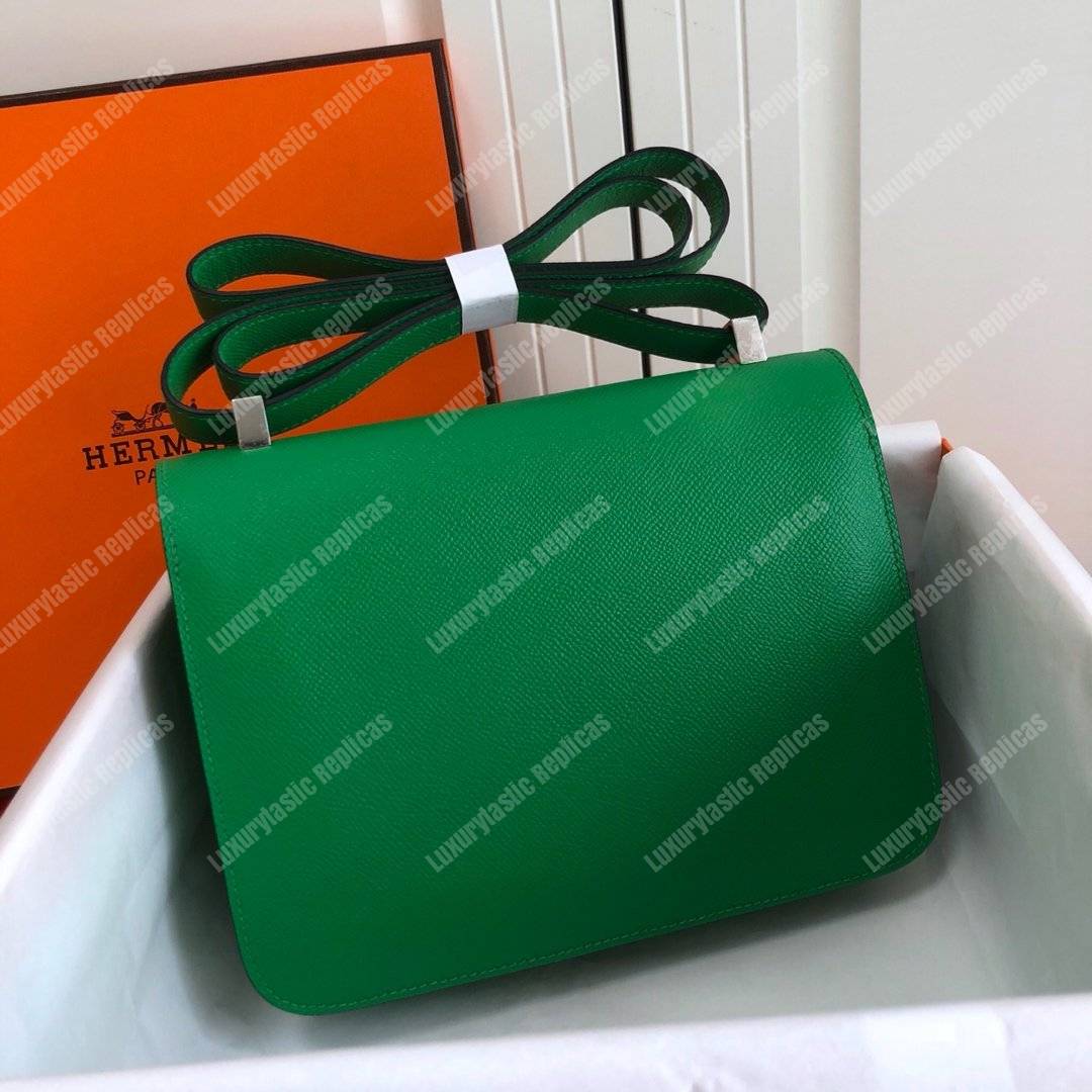 H**mes constance 24 bag epsom green palladium hardware