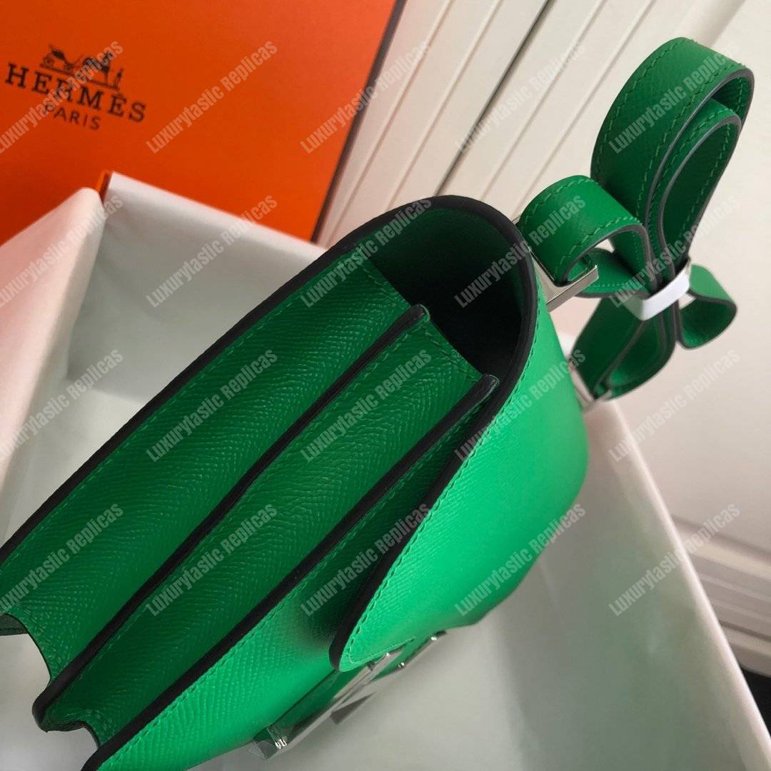 H**mes constance 24 bag epsom green palladium hardware