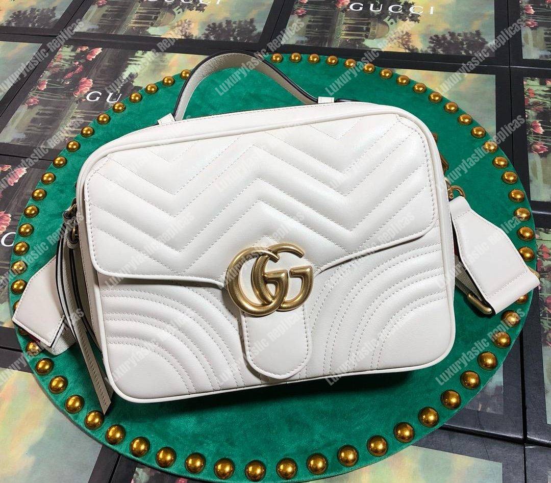 G*u*i gg marmont small shoulder bag white