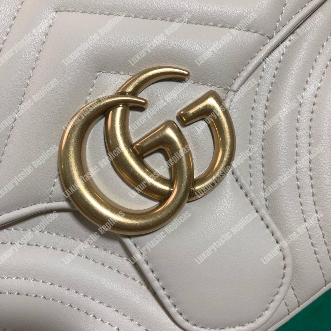 G*u*i gg marmont small shoulder bag white