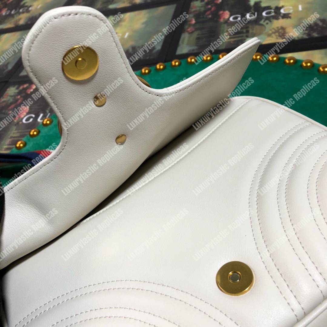 G*u*i gg marmont small shoulder bag white