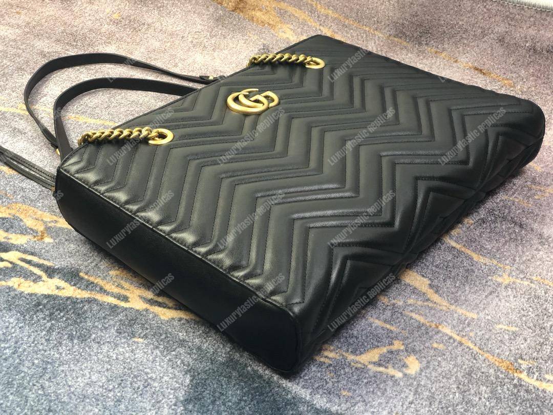 G*u*i gg marmont matelassé medium tote bag black pre-fall 2018