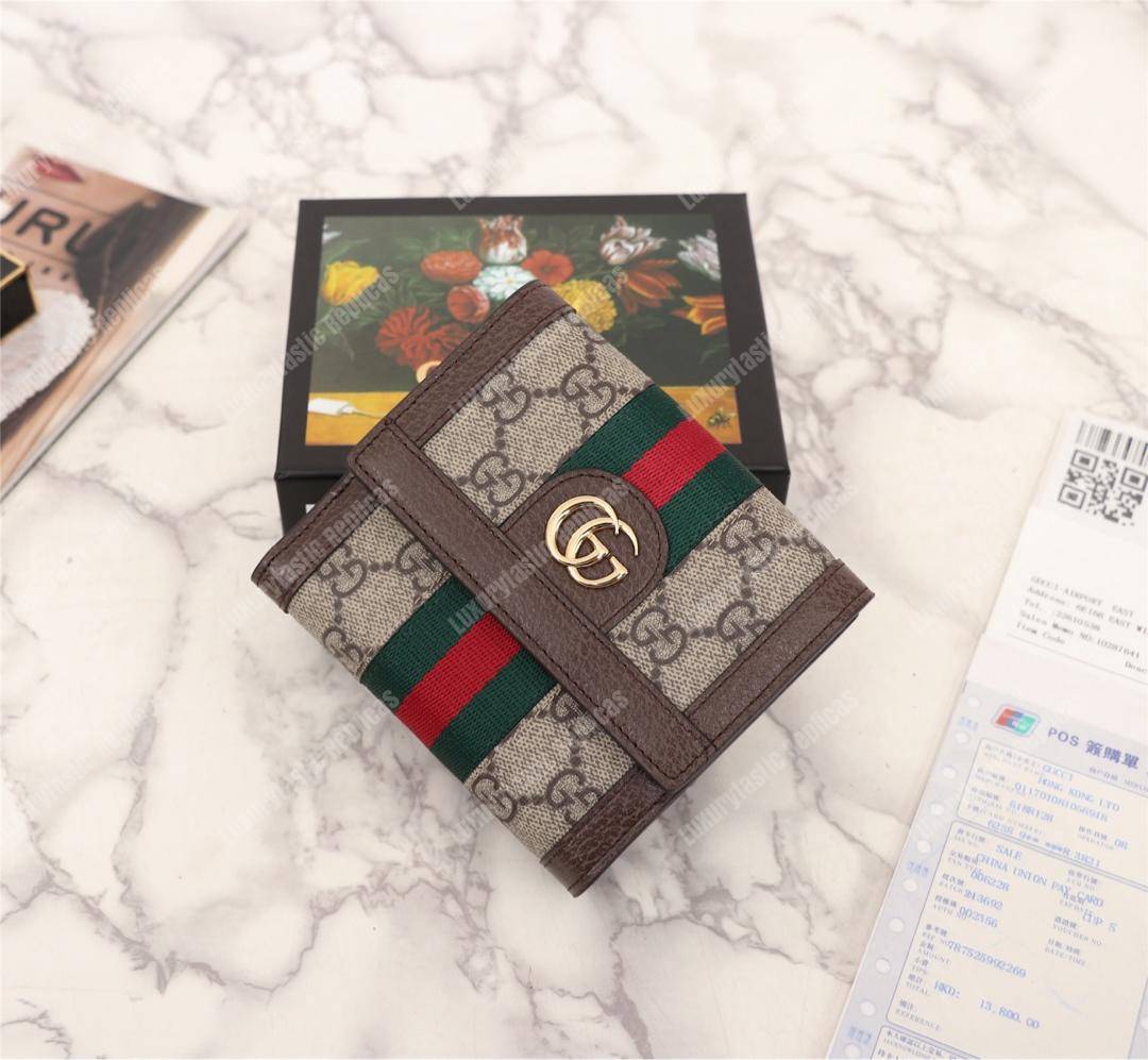 G*u*i ophidia gg french flap wallet