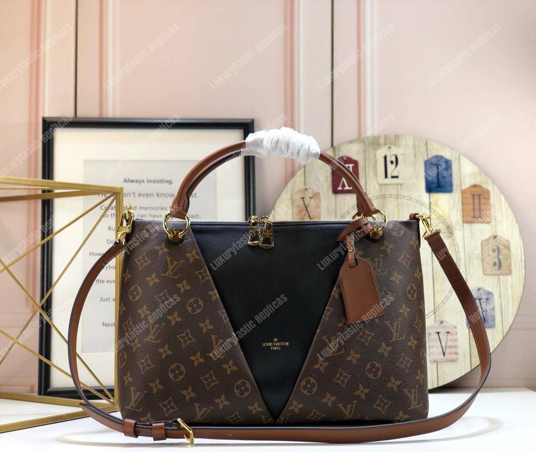 LV V Tote MM Monogram Noir