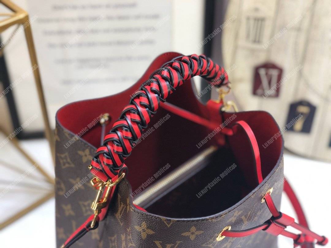 LV NéoNoé Monogram Bucket Bag Coquelicot Red