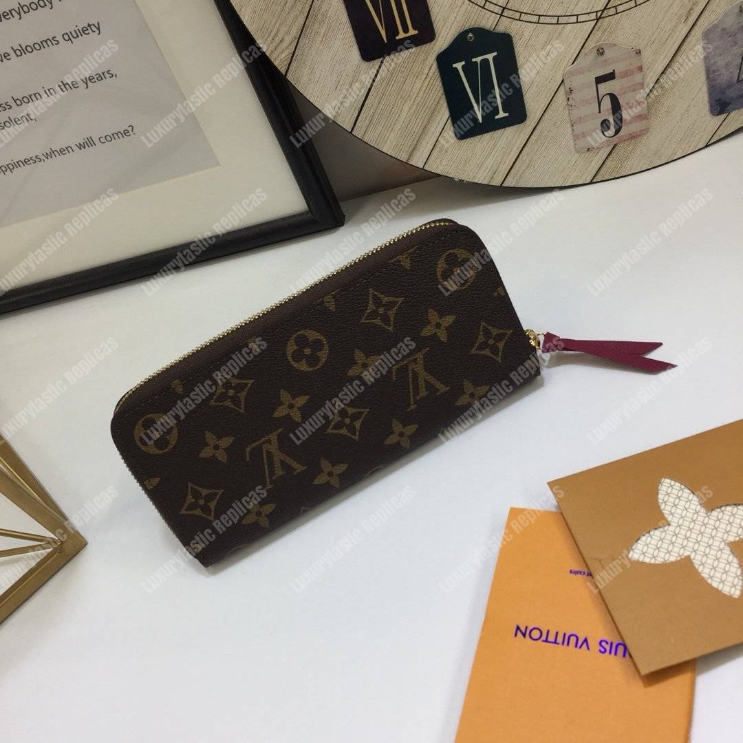 LV Clemence Wallet Monogram Fuchsia