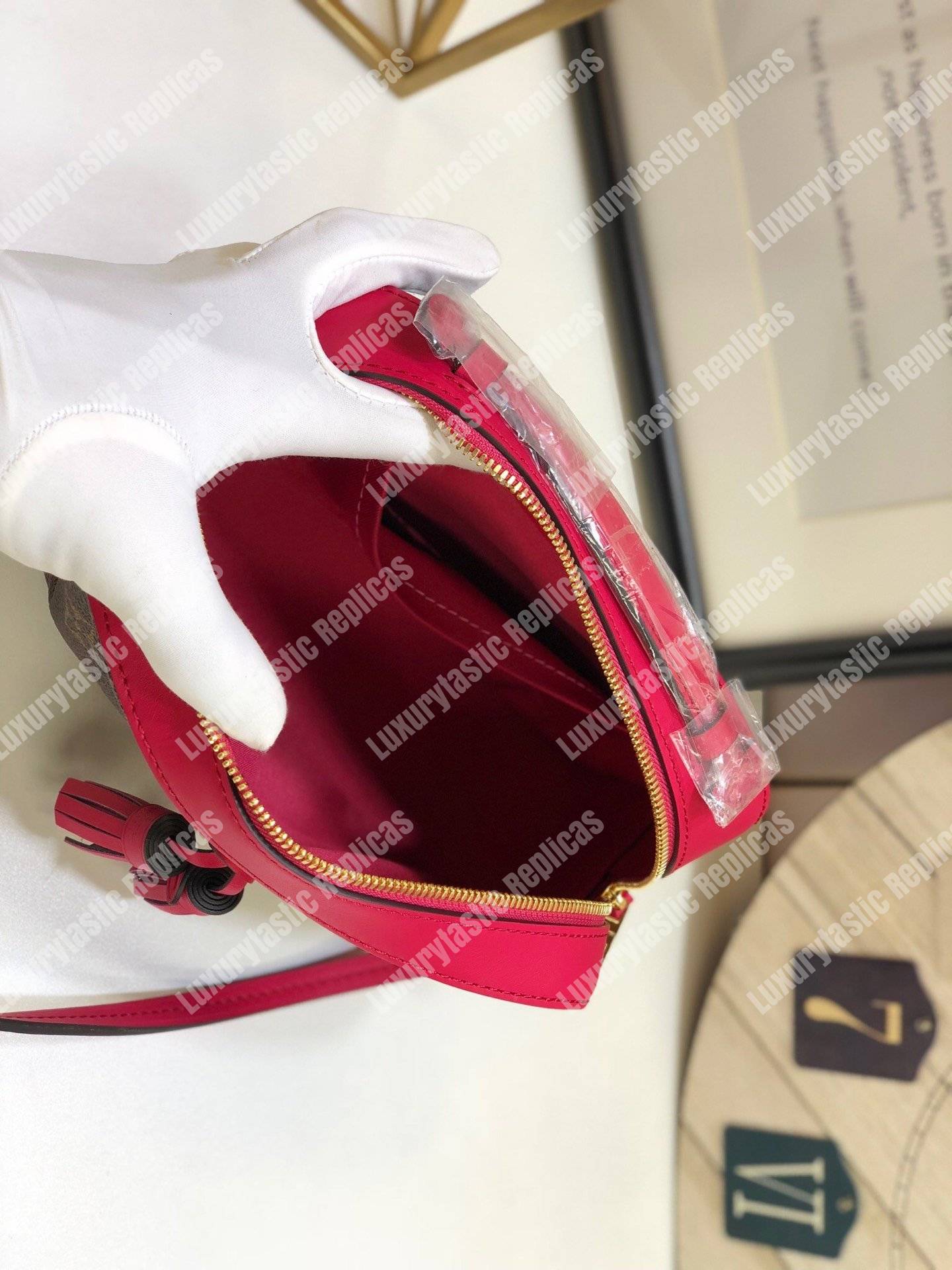 LV Saintonge Monogram Fuchsia