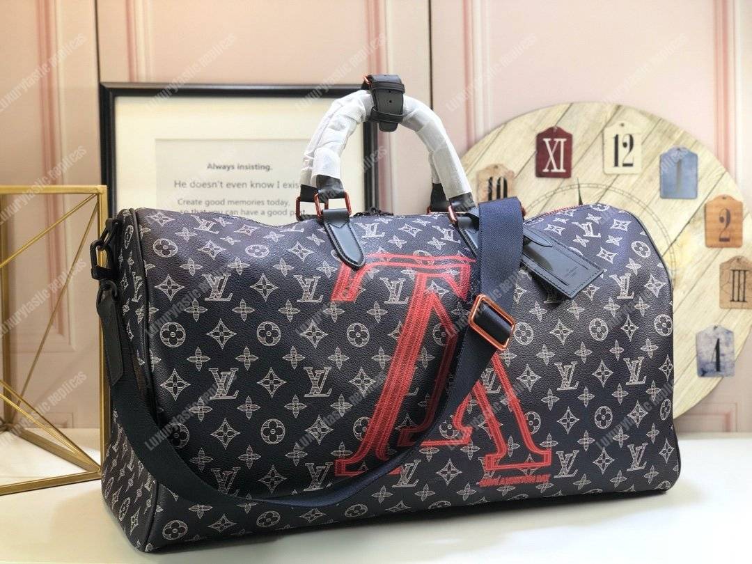 LV Keepall Bandouliere 50 Upside Canvas