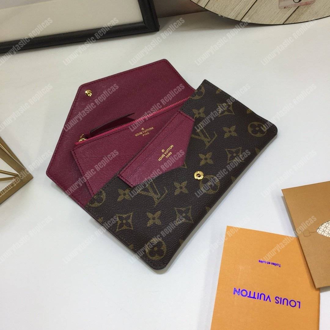 LV Jeanne Wallet Monogram Fuschia