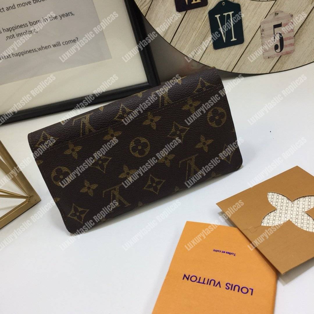 LV Jeanne Wallet Monogram Rose Ballerine Pink