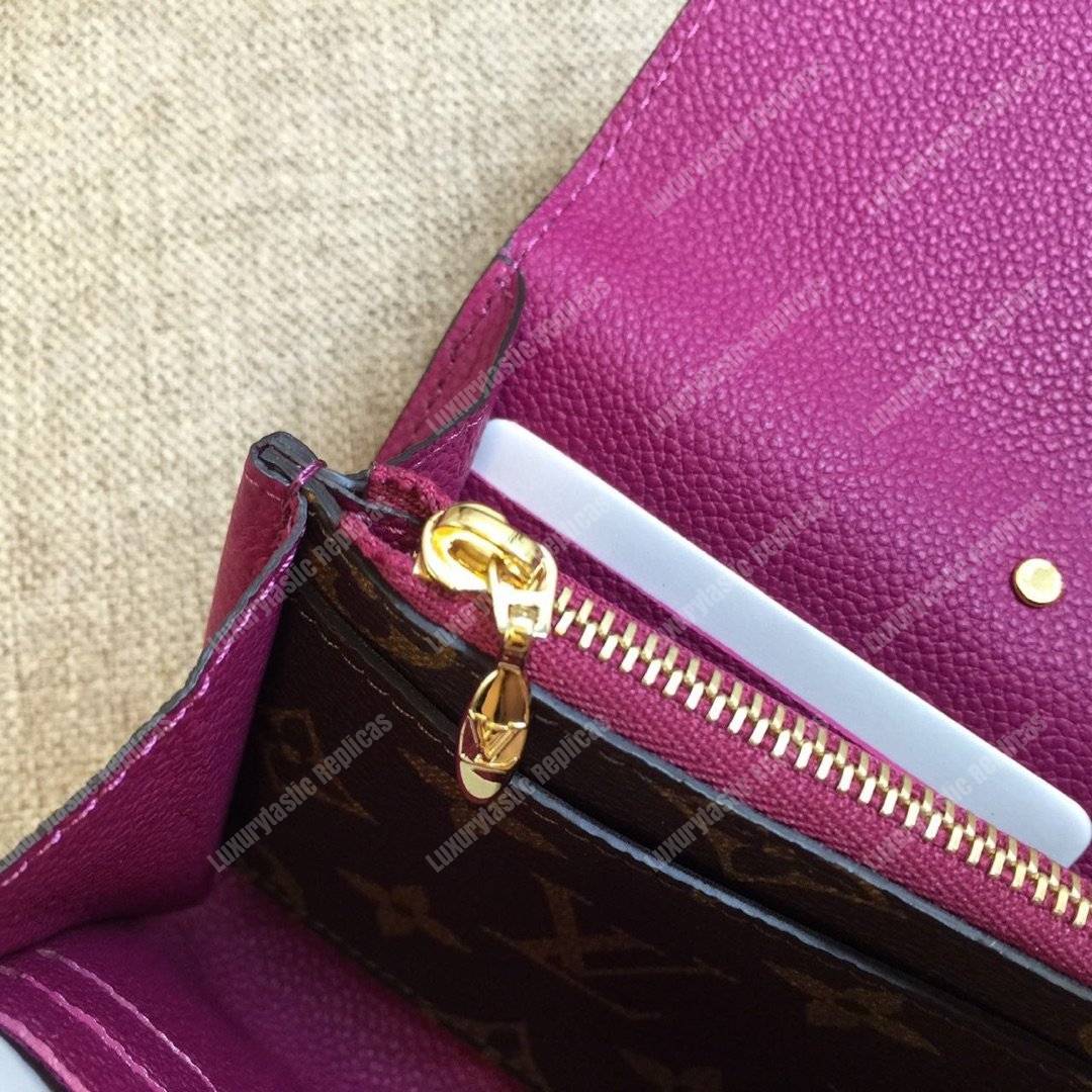 LV Pallas Wallet Monogram Canvas Grape