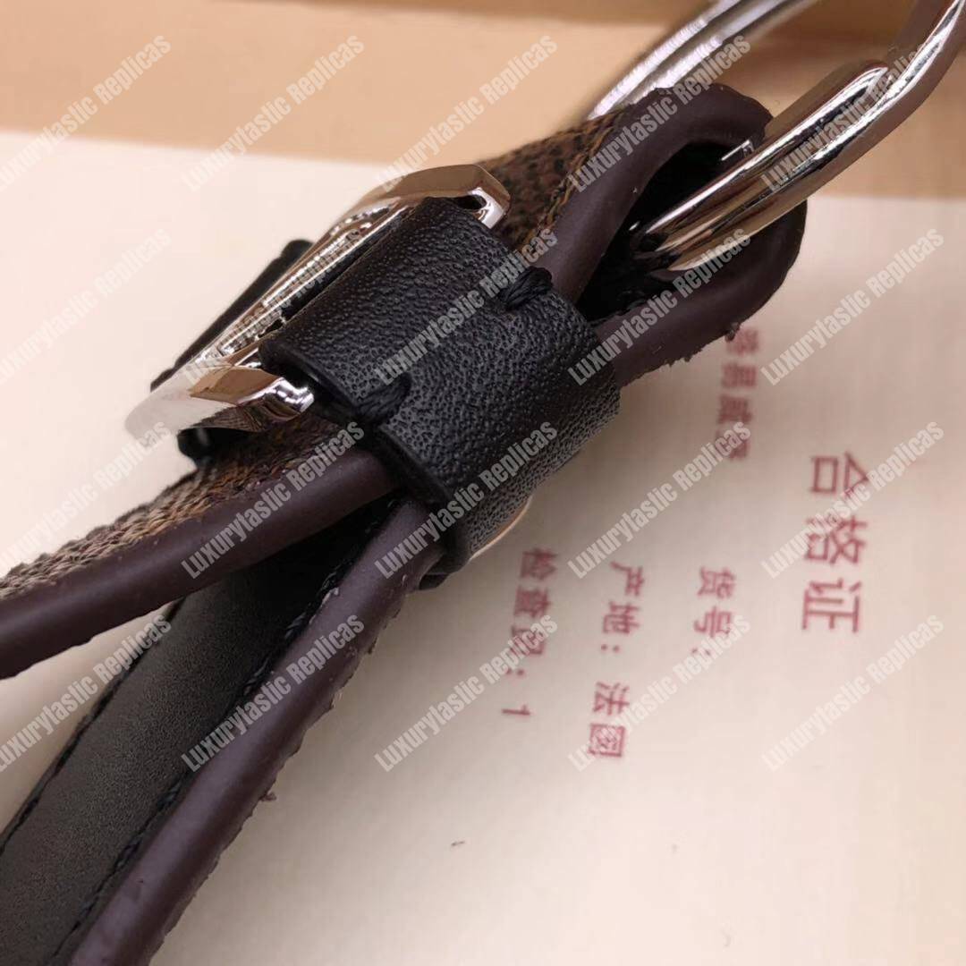 LV Dragonne Key Holder Initial Frames Damier Ebene